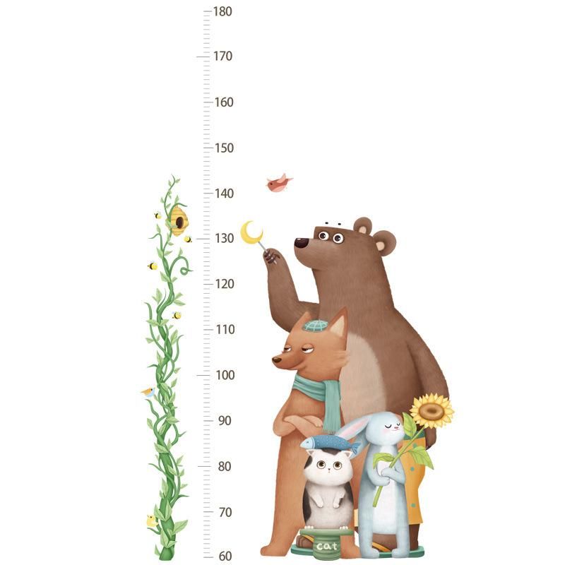 Valley Animals Height Growth Wall Sticker