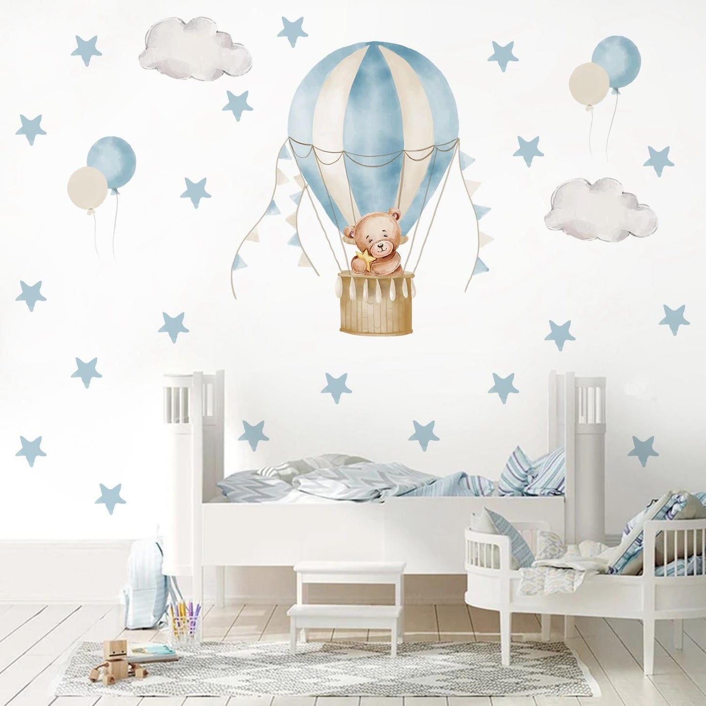 Clouds & Air balloon decoration sticker