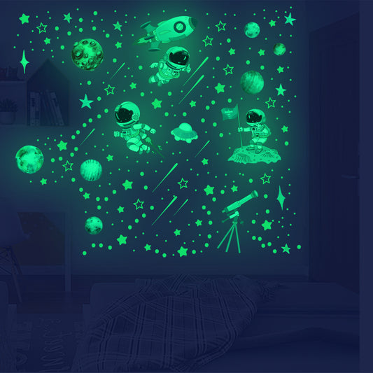 Glow in the dark space decoration sticker