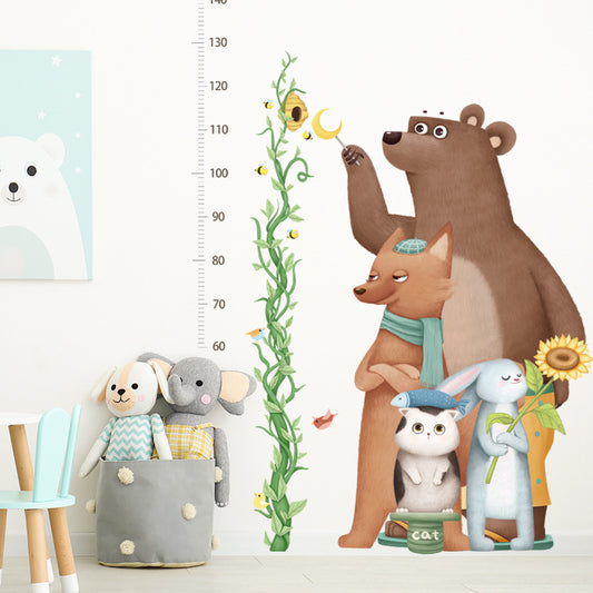 Valley Animals Height Growth Wall Sticker