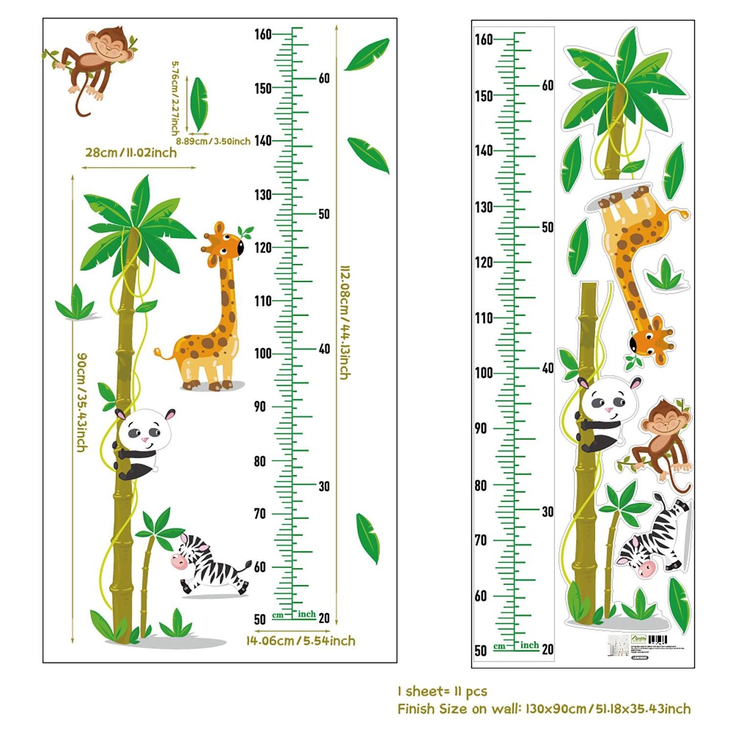 Jungle Height Growth Wall Sticker